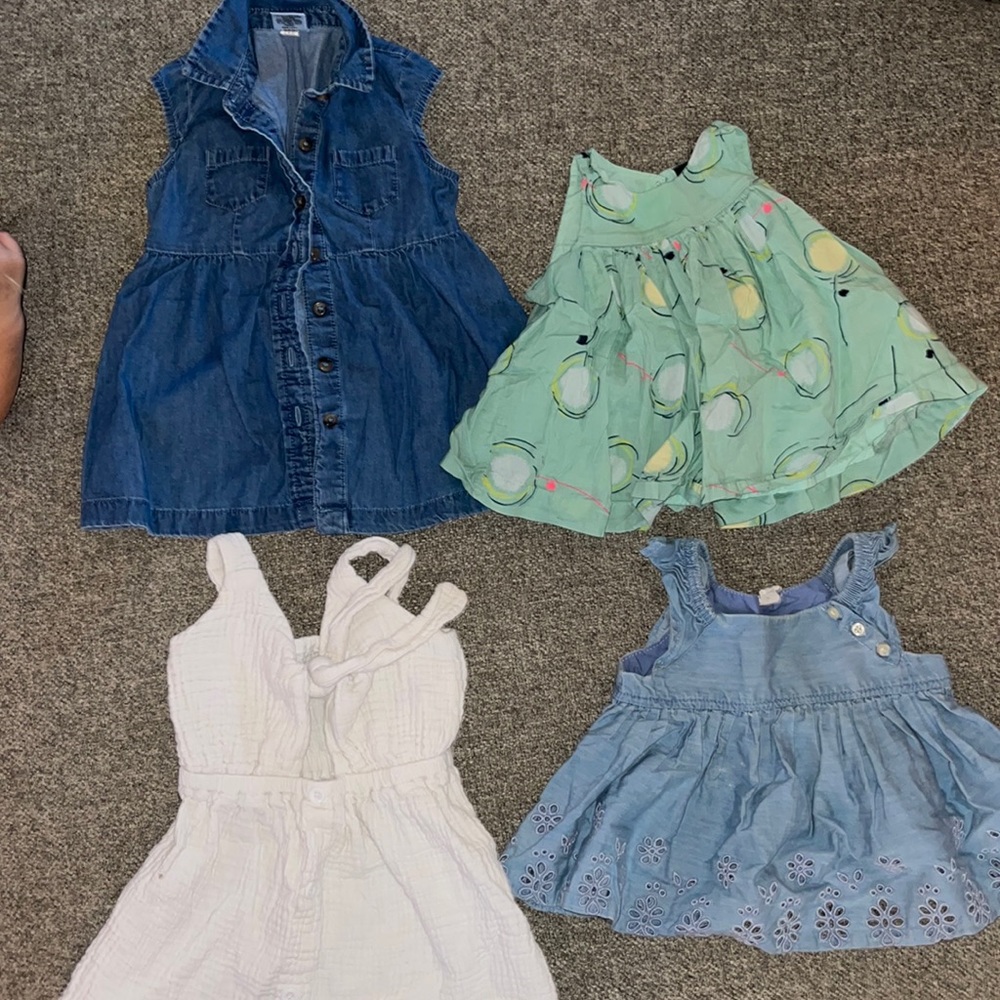 12-18 month 2 dresses, 2 tops